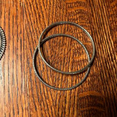 Hammered Sterling Silver Bangles India 2.5 in Width