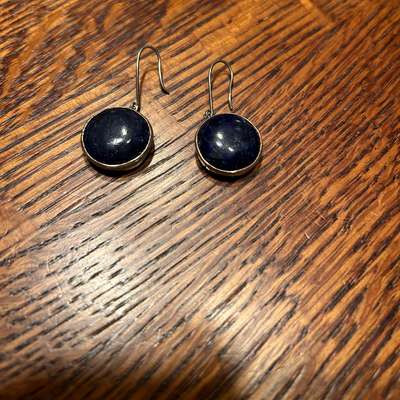 Lapiz Sterling Silver Earrings Myanmar