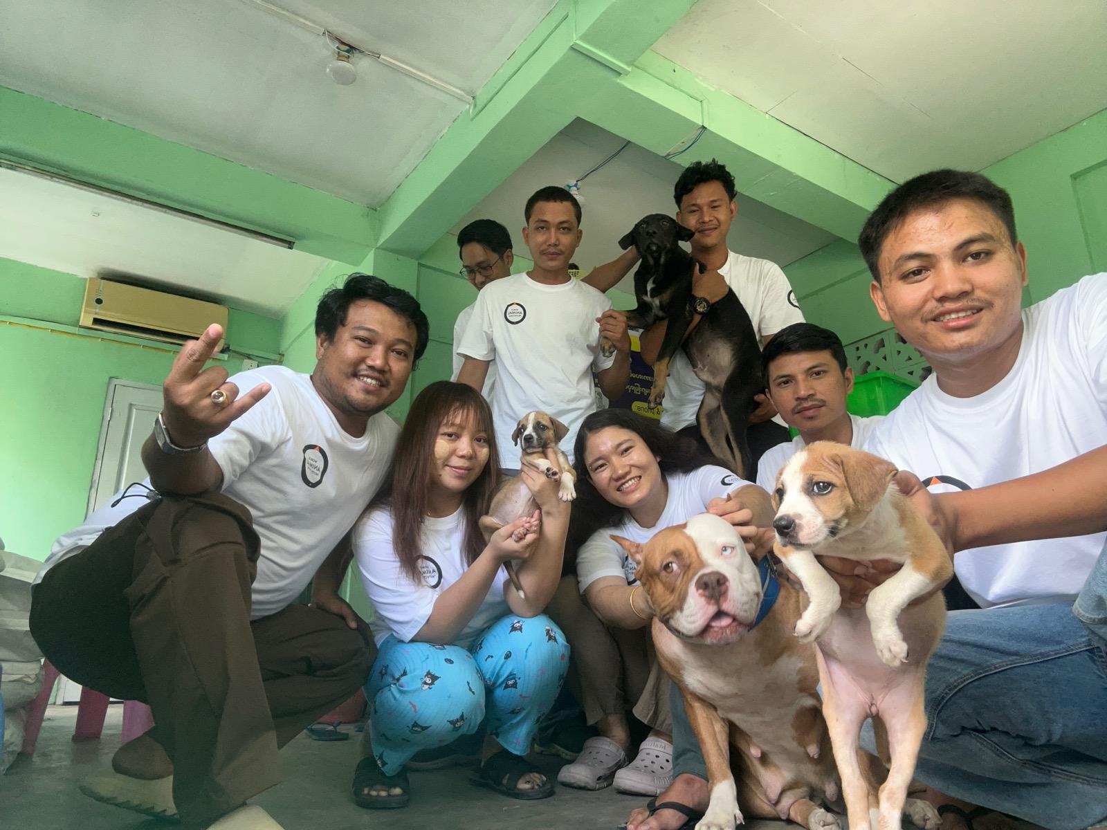 LSTSI veterinary team in Myanmar