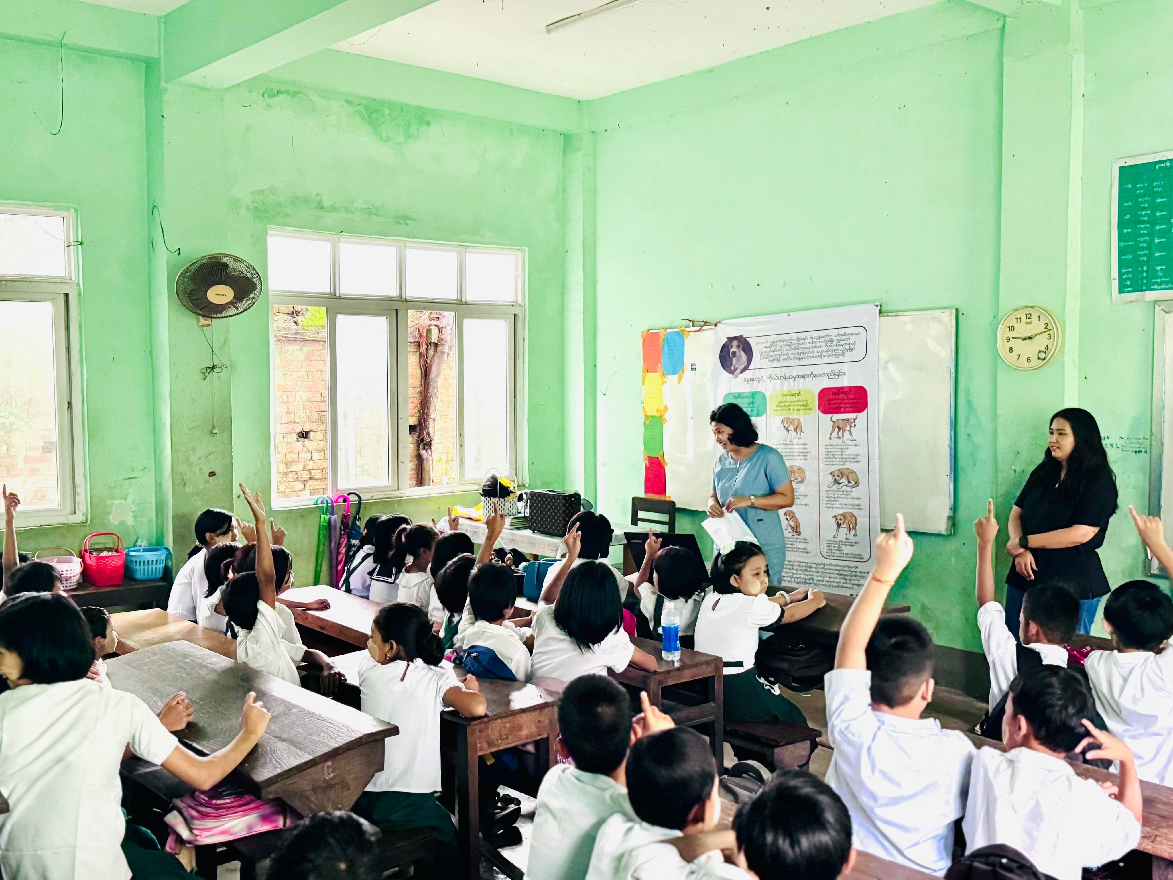 LSTSI veterinary team in Myanmar